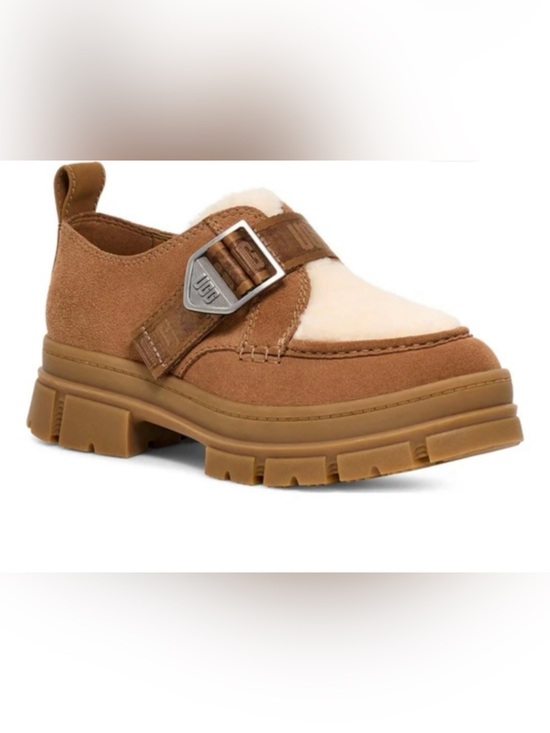 UGG Shoes - UGG Ashton Loafer Chestnut Shearling Buckle Shoes Size 7.5